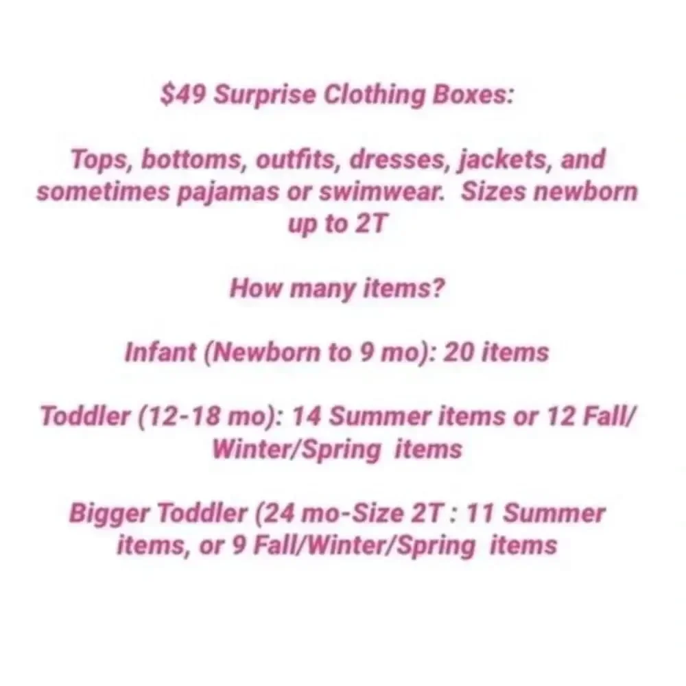 🎉 $49 SURPRISE BABY GIRLS CLOTHING BOXS 🎉